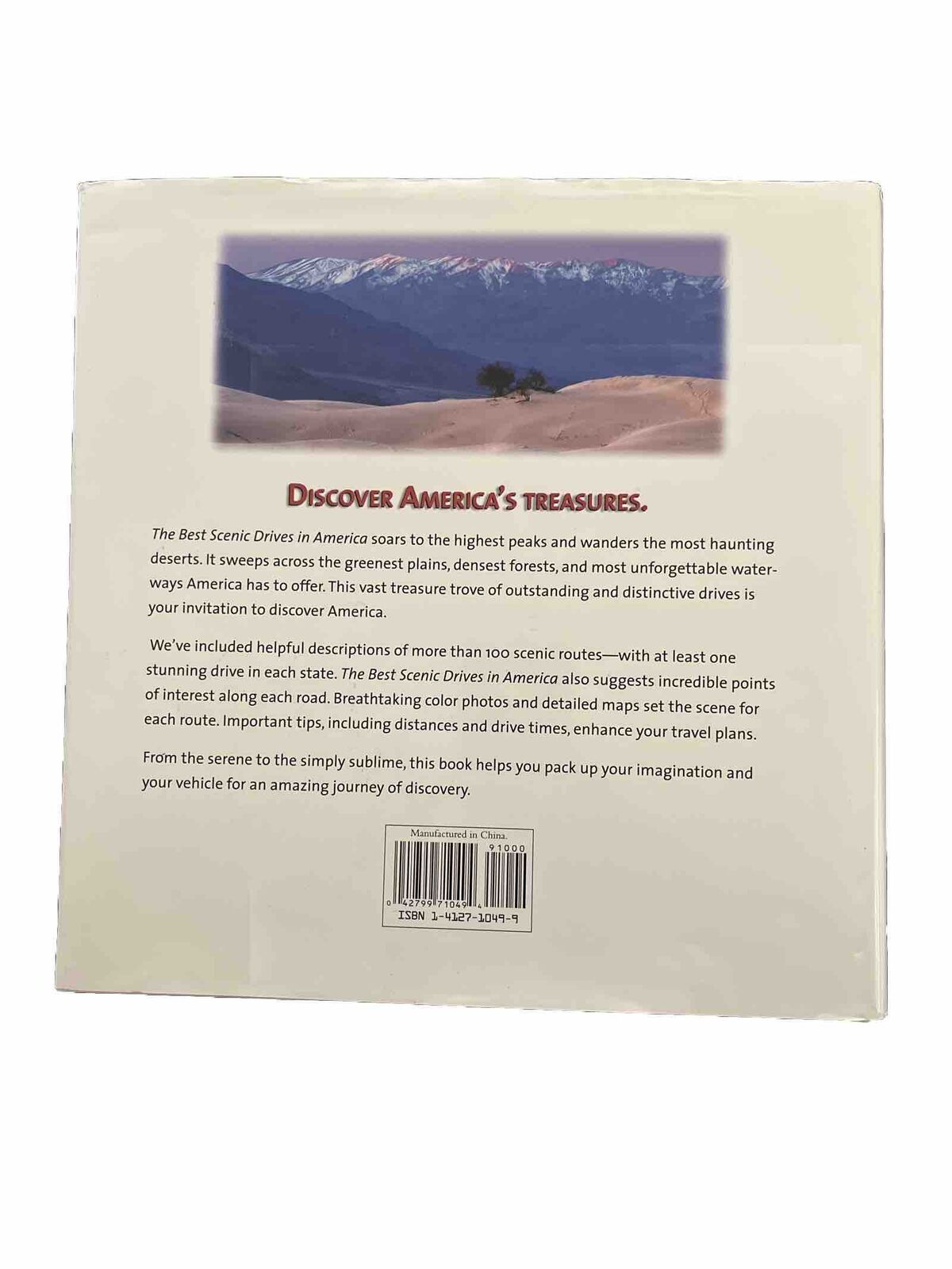 The Best Scenic Drives in America Hard CoverDJ 320pgs,at least 1 drive per state