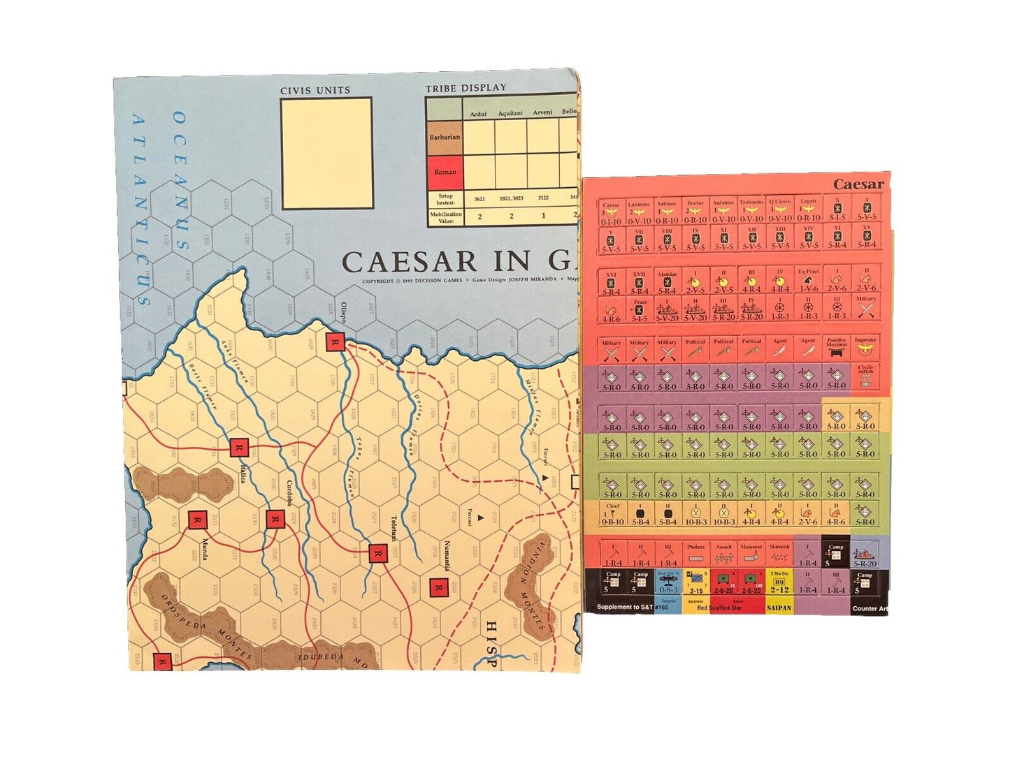 Vintage Strategy & Tactics Tabletop Wargame Magazine #165 Caesar In Gallia