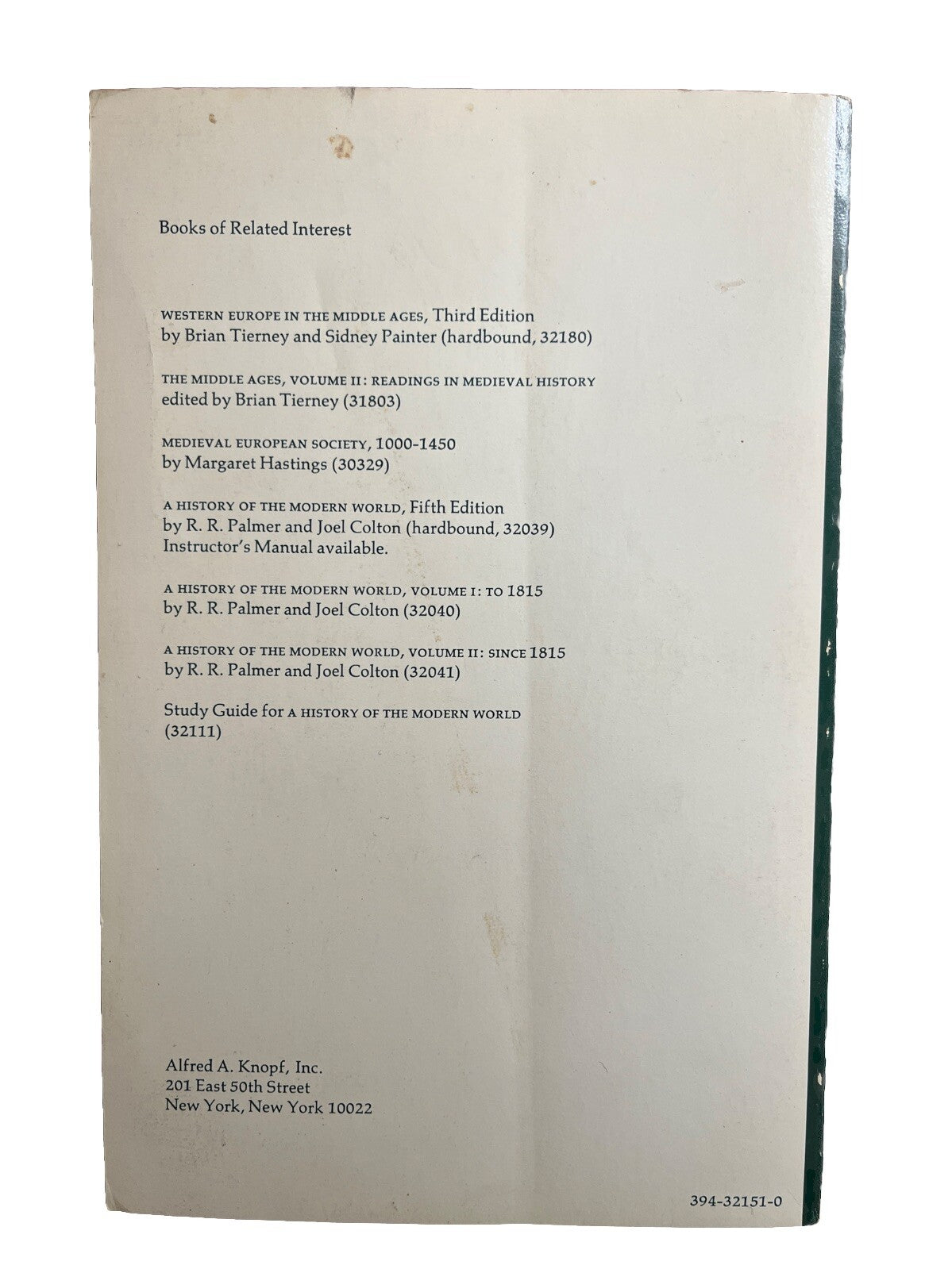 The Middle Ages Volume I: Sources of Medieval History Classical Book