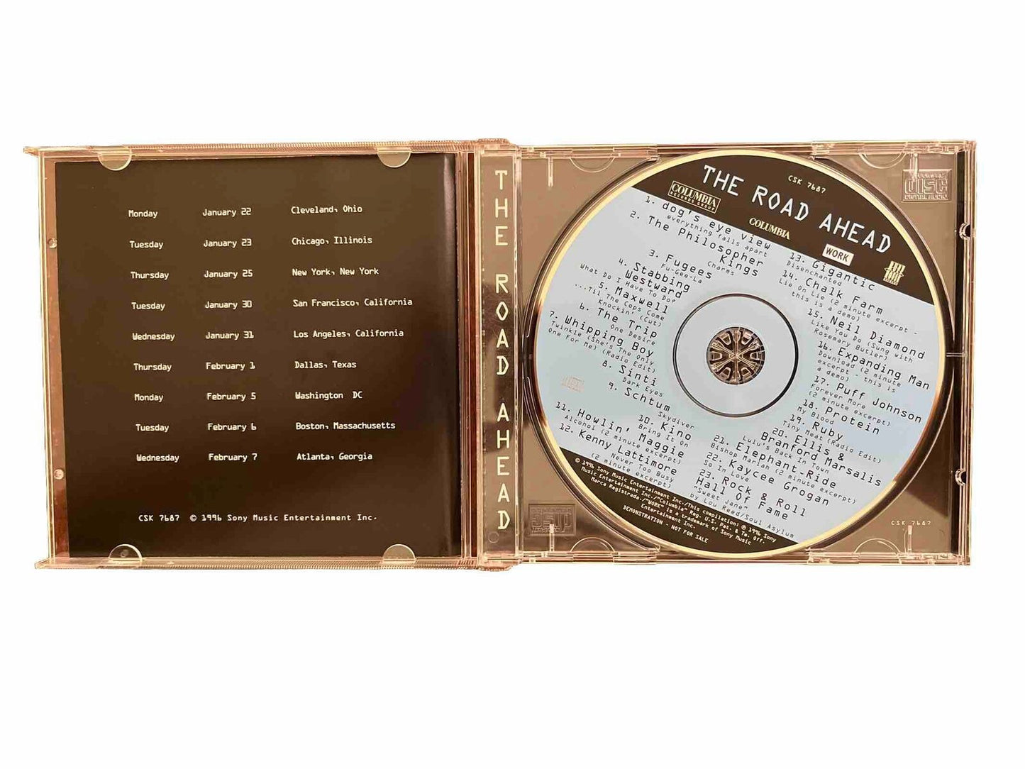 The Road Ahead CD Pop Rock Various Artists 23 Song Branch Tour '96 Album