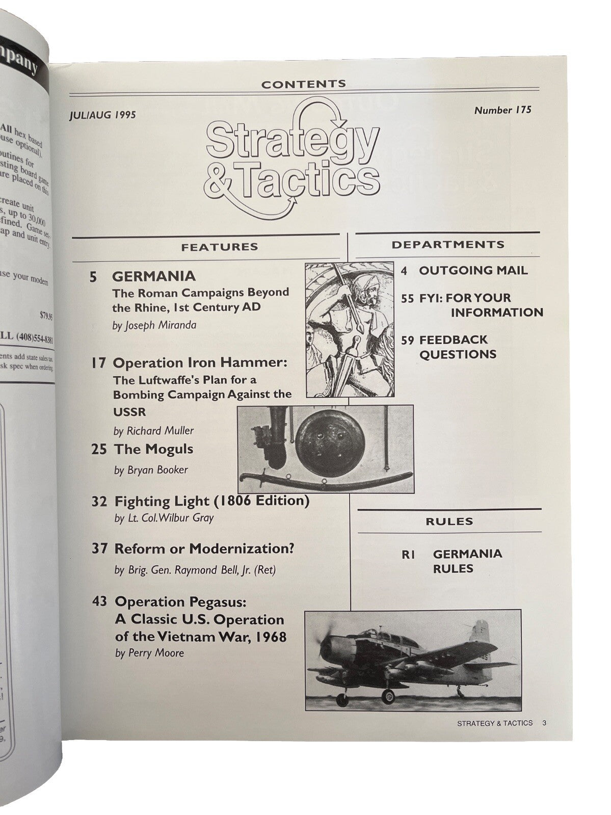 Vintage Strategy & Tactics Tabletop Wargame Magazine #175 Ancient Wars Germania