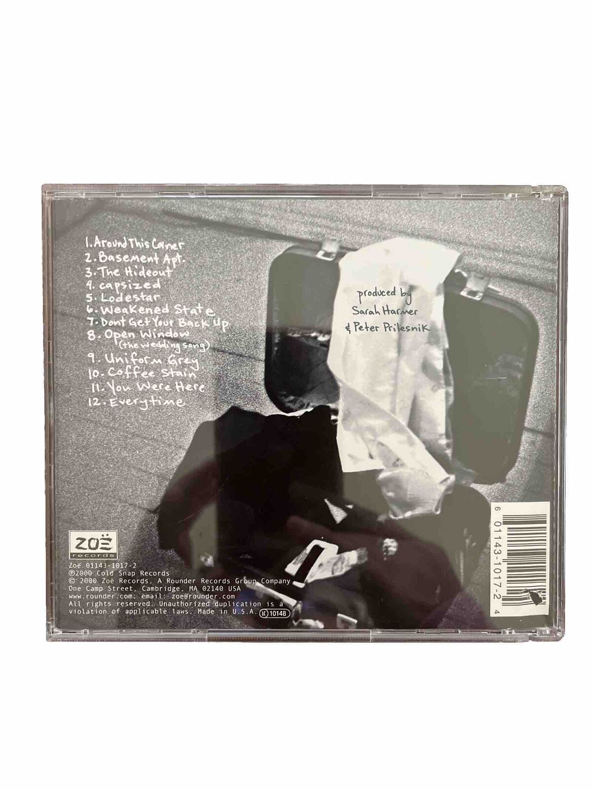 You Were Here by Sarah Harmer (CD, Remainder, 2000, Zoë Records)