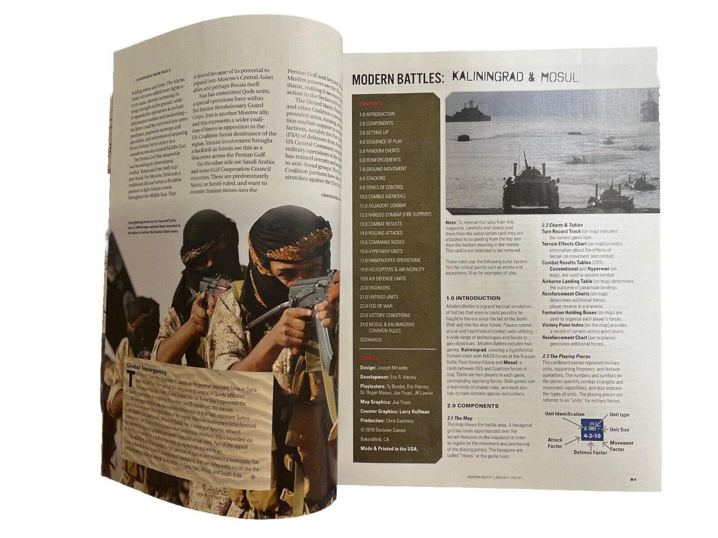Modern War Magazine #27 With Military Board Game - Crisis: Kalingrad & Mosul