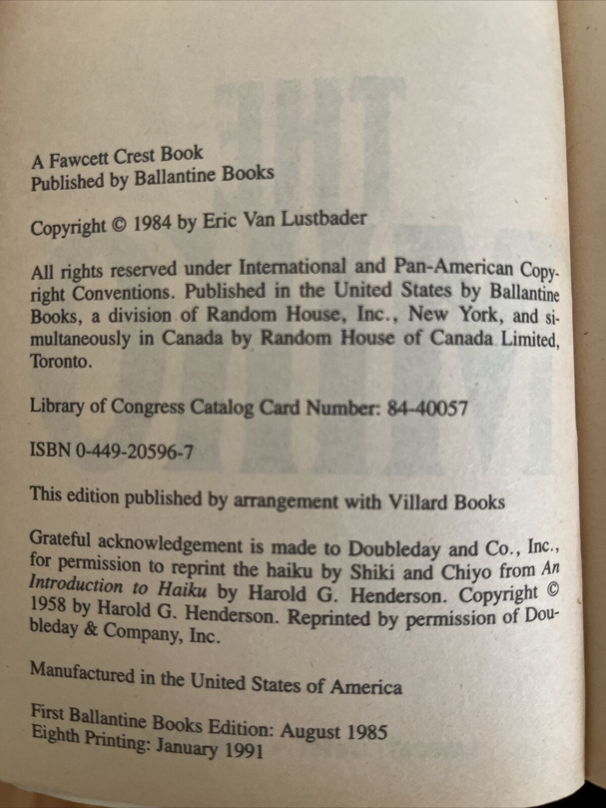 The Nicholas Linnear Novels Ser.: The Miko by Eric Van Lustbader (1985, Mass...