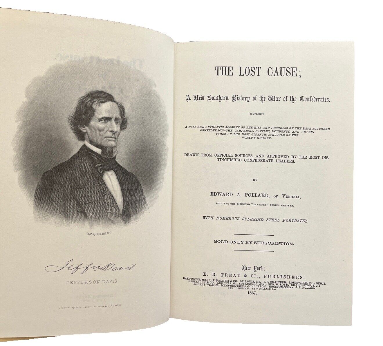 The Lost Cause By E.A. Pollard Standard Southern History Of War Of Confederates