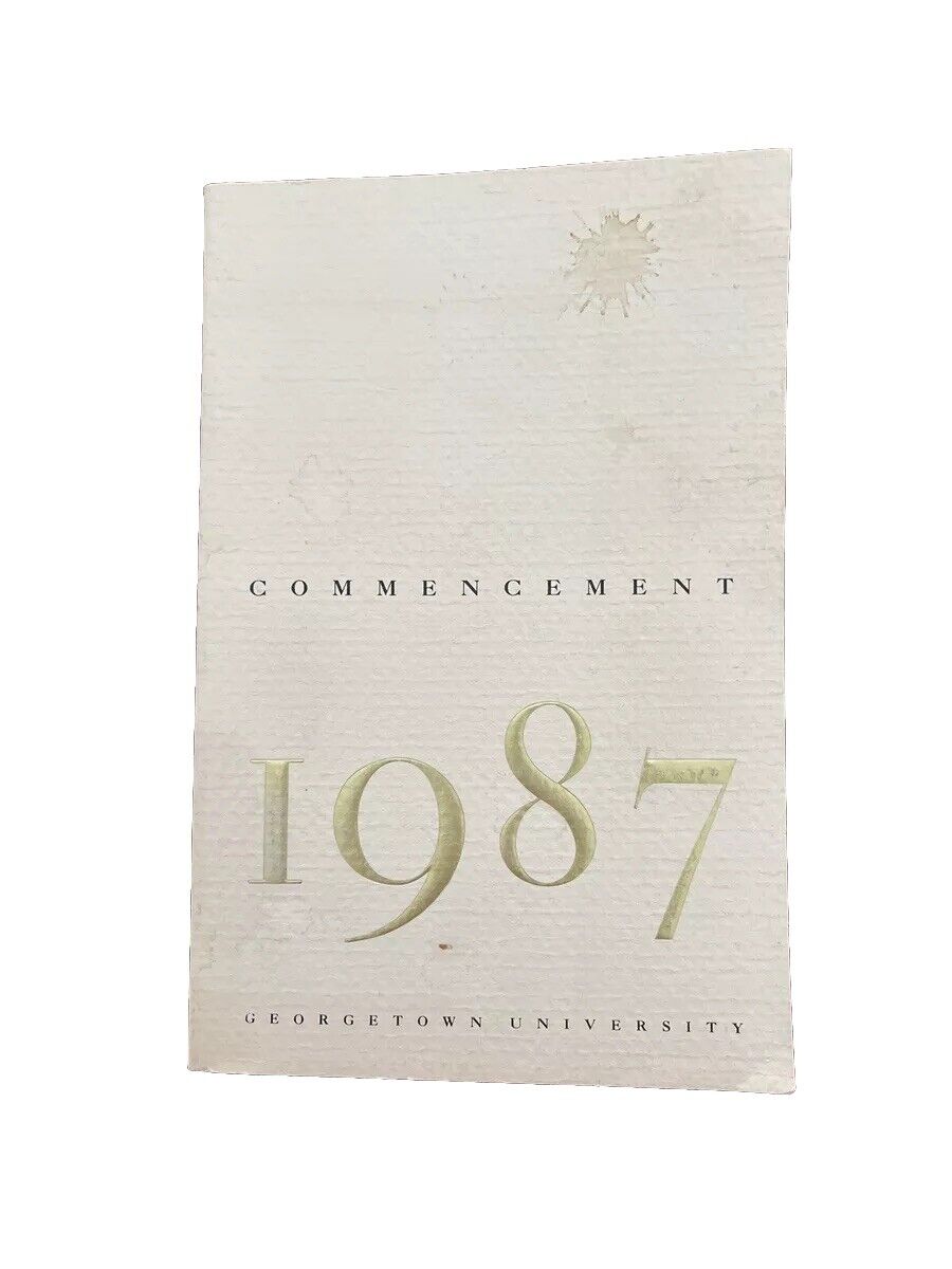 1987 Georgetown University Commencement Program