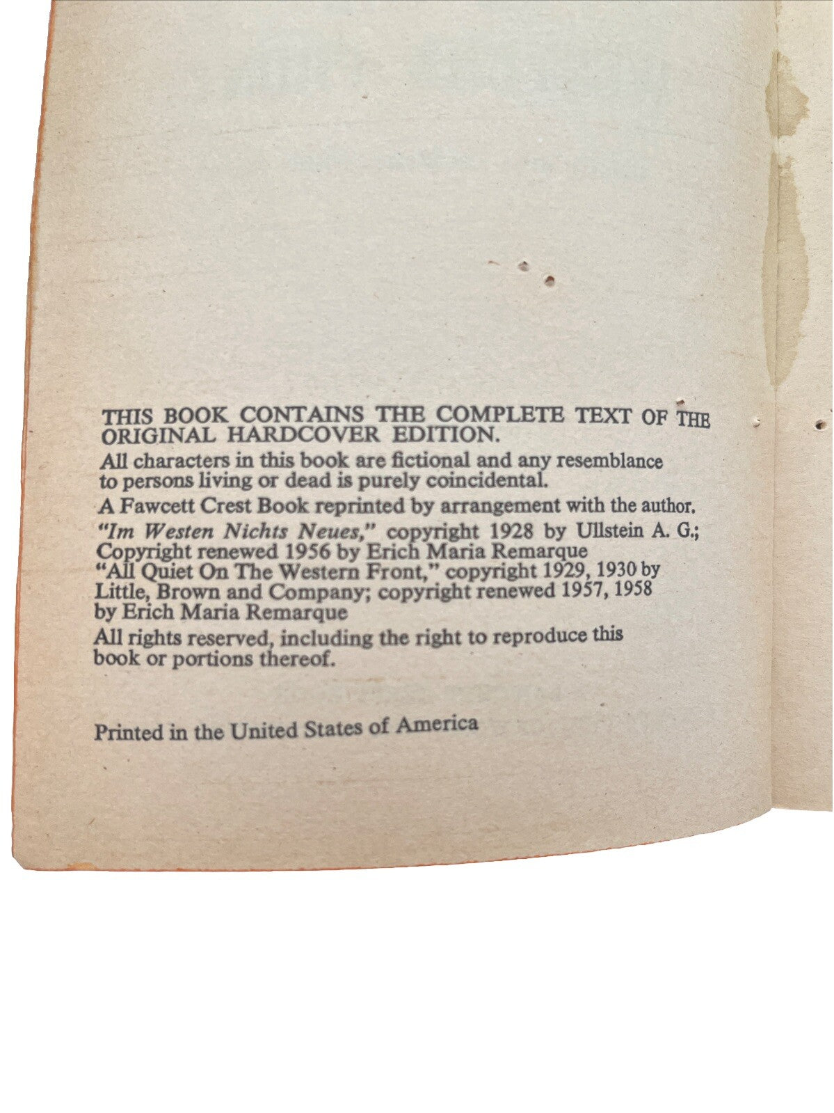All Quiet On The Western Front by Erich M. Remarried The Classic Novel Of War