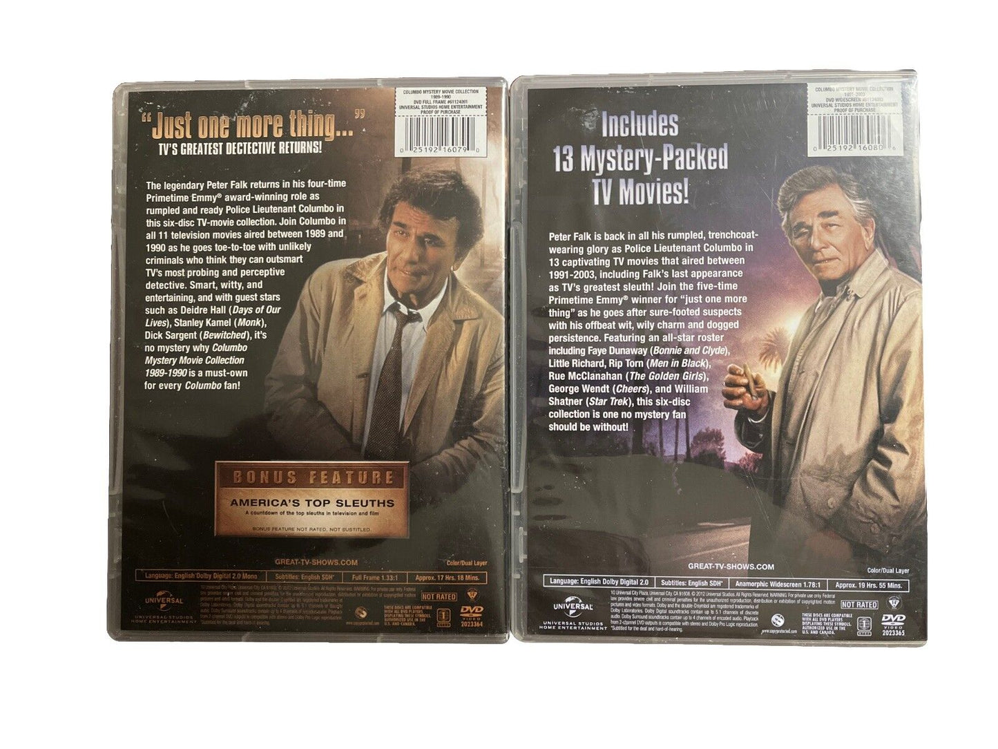 Classic Detective TV Show COLUMBO MYSTERY MOVIE COLLECTION 1989-1990 1991-2003
