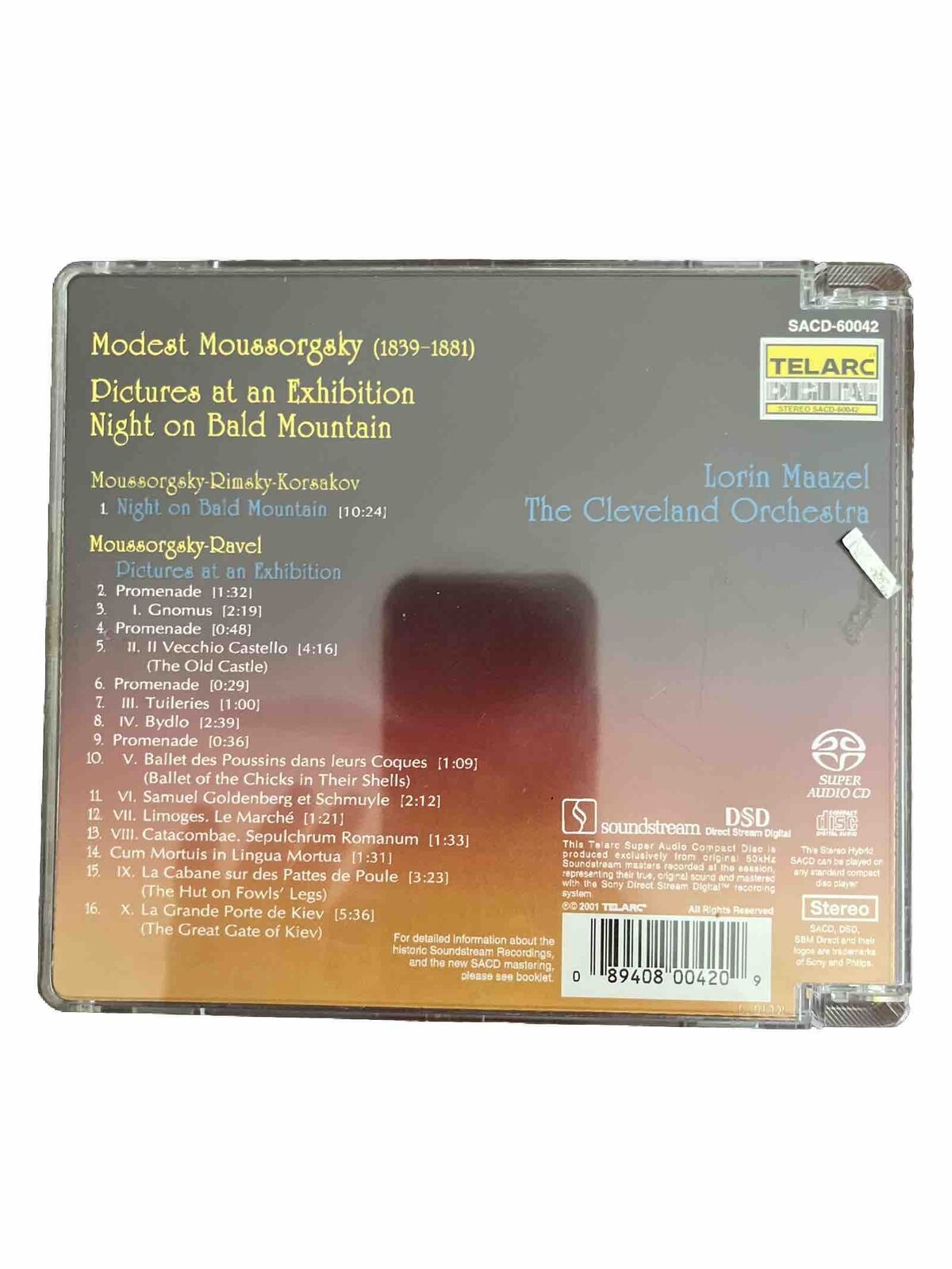 Mussorgsky Pictures at an Exhibition...CO Maazel Telarc Hybrid SACD Germany rare