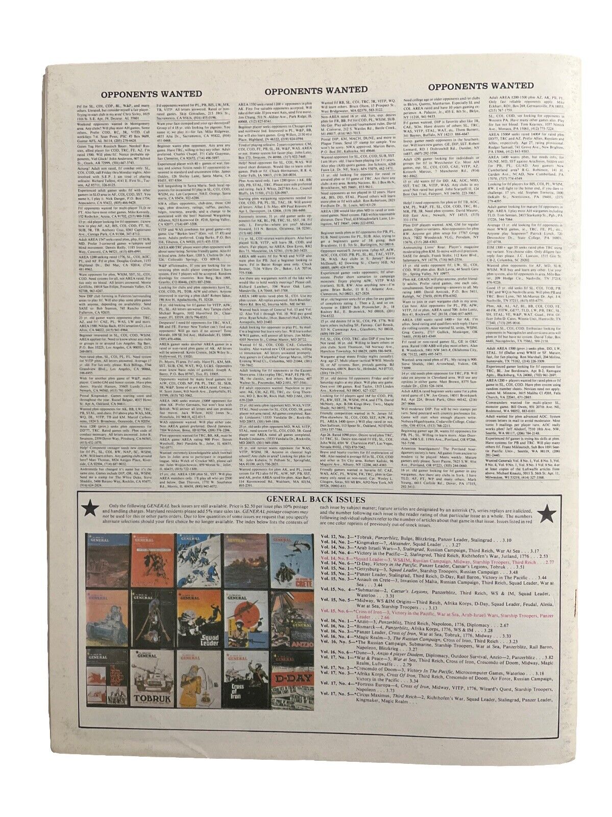 Avalon Hill General Vintage Board Game Magazine Vol.17 No. 6 Stalingrad
