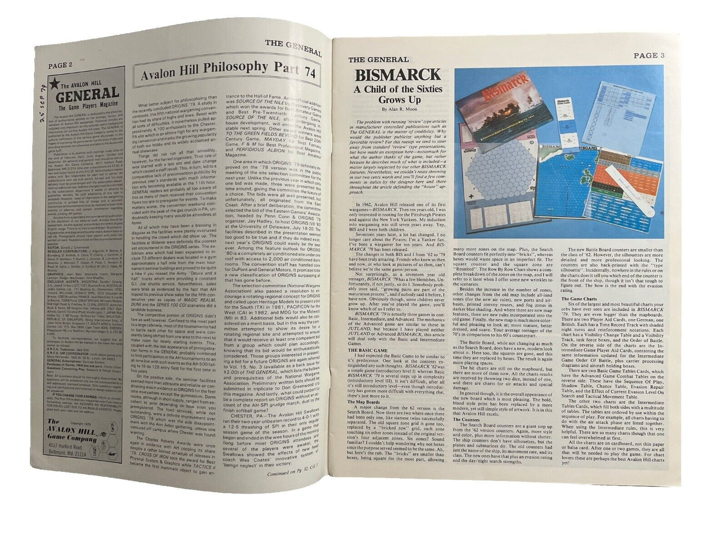 The Avalon Hill General Collectable Vintage Board Game Magazine Vol.6 #2 1979