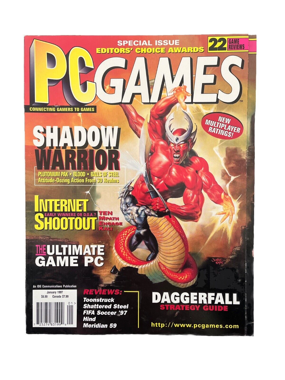 Vintage PC Games Computer Game Magazine Vol.4 No.1 Jan 1997 Shadow Warrior