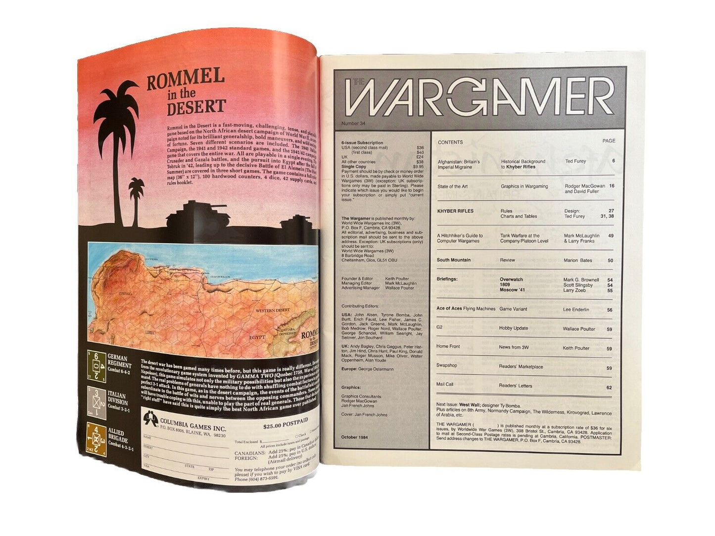 Collectable The WARGAMER Historical Wargaming Magazine #34 1984 - Khyber Rifles