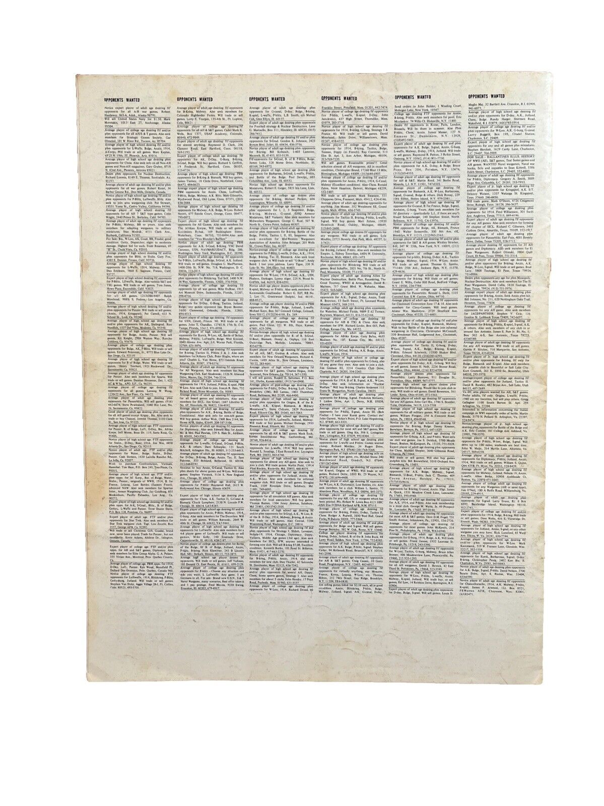 Avalon Hill General Magazine Antique Collection Vol. 8 #6 - Dunkirk Starts It