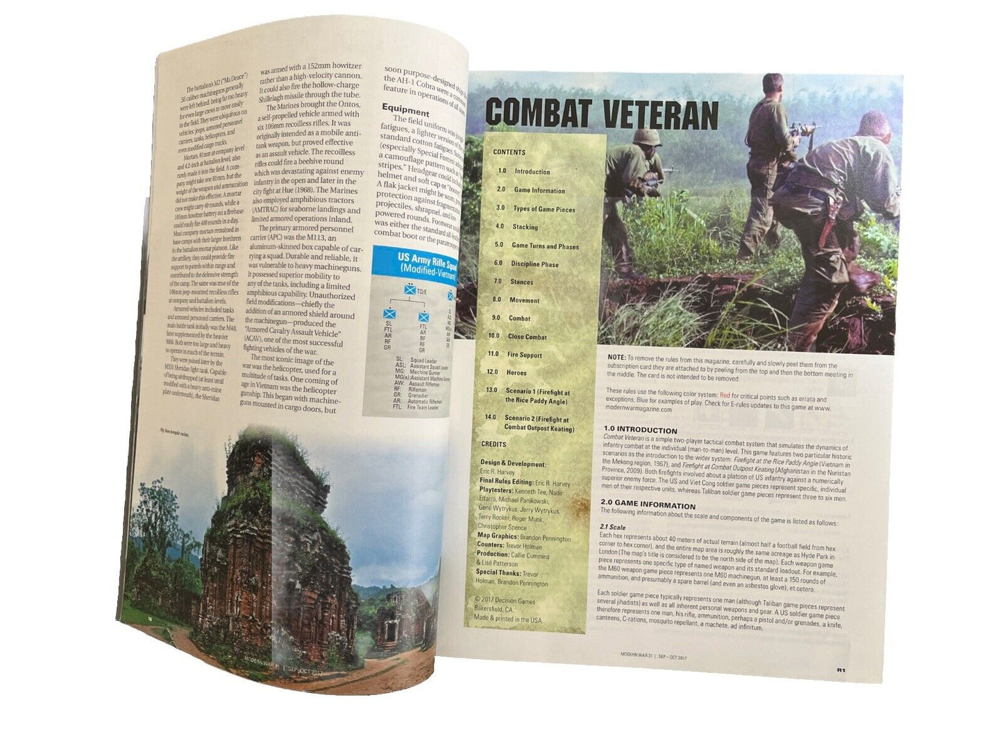 Modern War Magazine #31 With Historical Military War Board Game - Combat Veteran