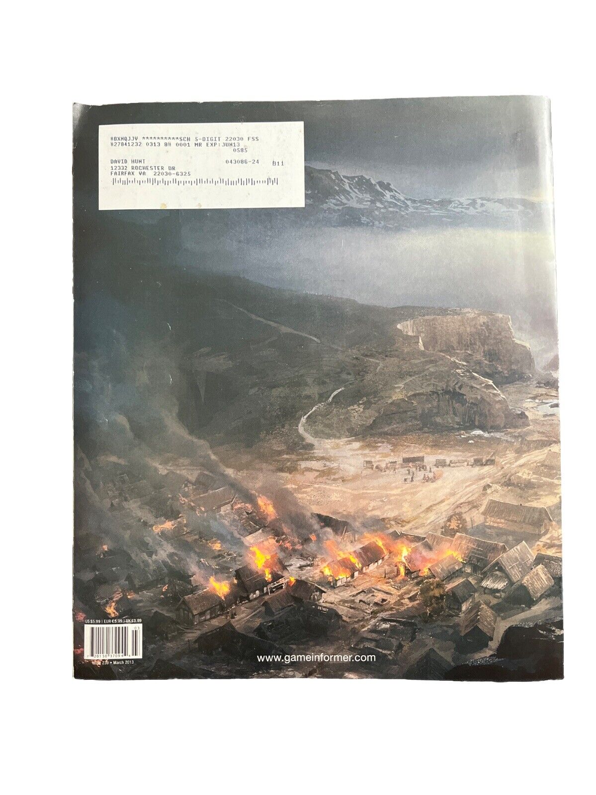 Game Informer Video Game Magazine March 2013 #239 The Witcher 3: Wild Hunt