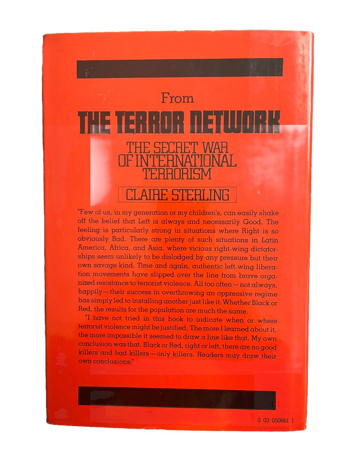The Terror Network The Secret War of International Terrorism by Claire Sterling