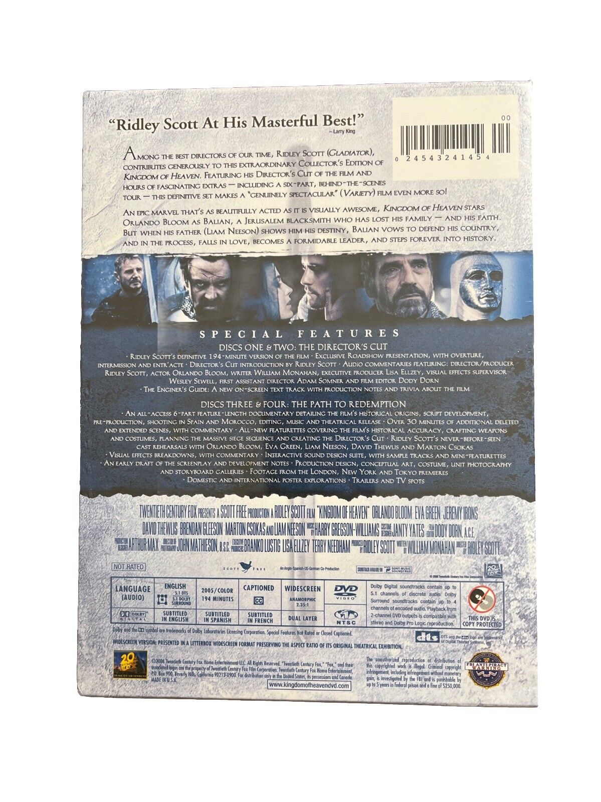 Christian War Movie KINGDOM OF HEAVEN Director's Cut DVD 2006 Ridley Scott
