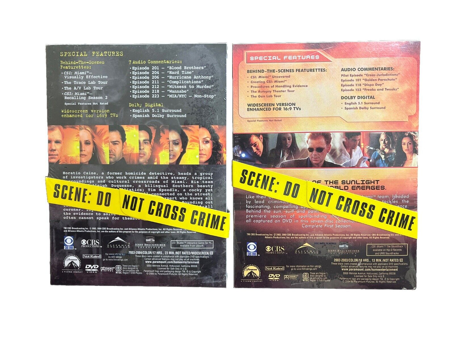 Classic Collectable Crime TV Show CSI: Miami: The Complete 1st - 2nd Season DVD