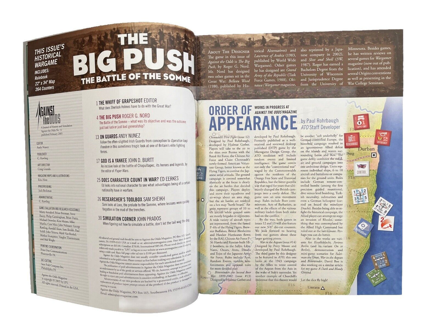 Against the Odds Wargame Magazine #11 The Big Push - The Battle of the Somme