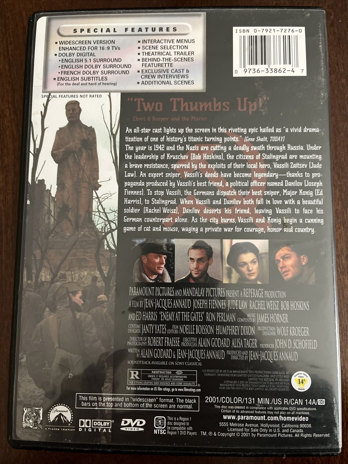 Enemy At The Gates - Widescreen (DVD) DVD