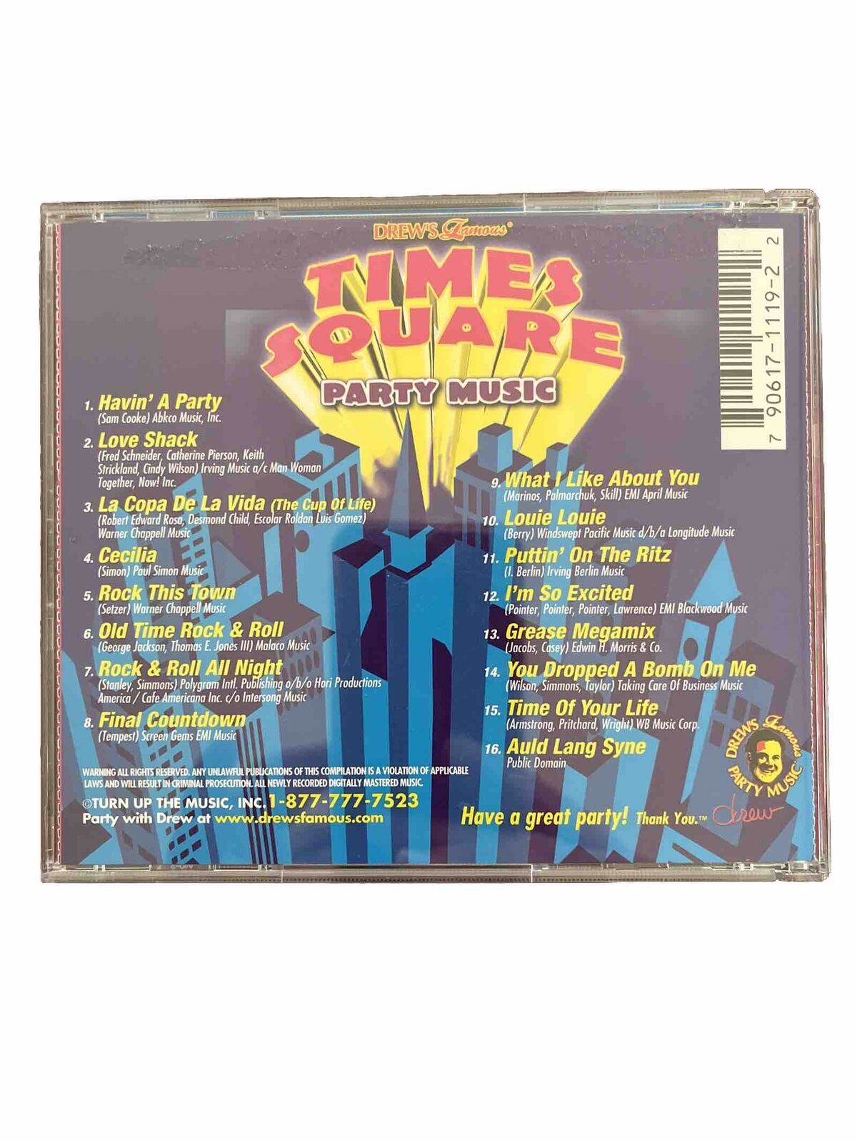 Times Square: Party Music by Drew's Famous (CD, Aug-1999, Turn Up the Music)