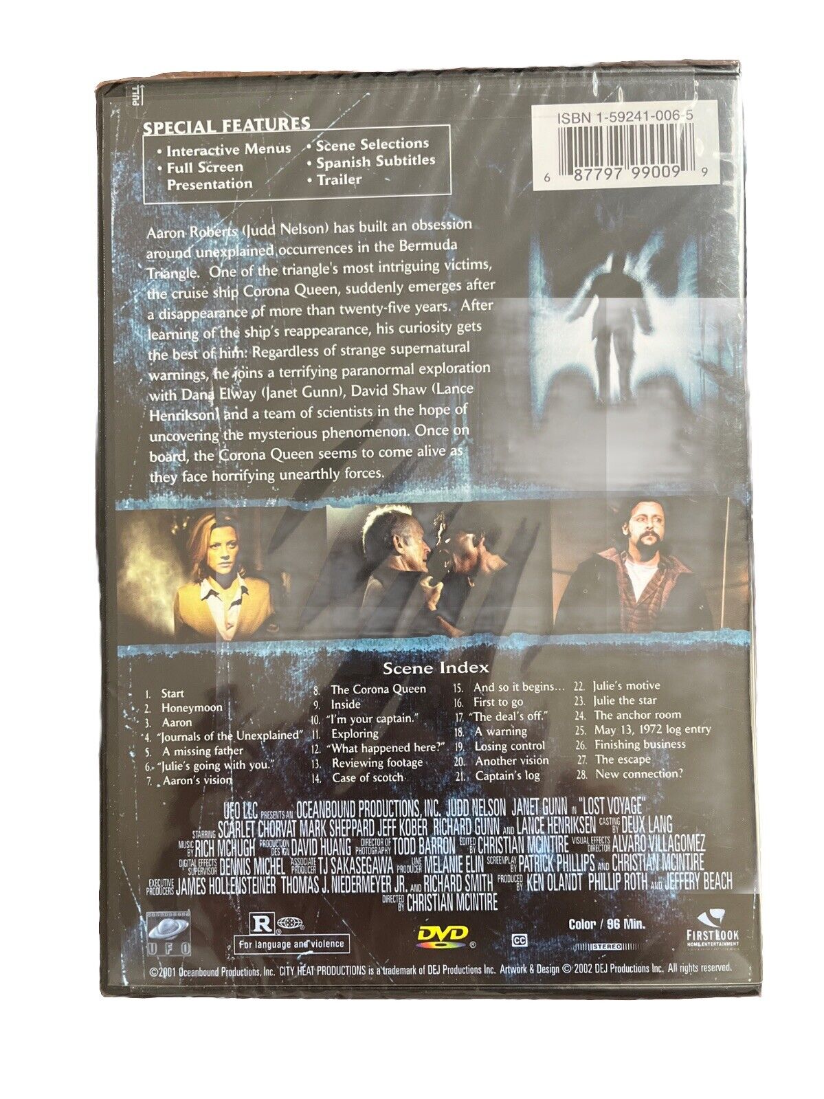 Classic Horror Movie Lost Voyage (DVD, 2002) Judd Nelson Rated R Mystery Drama