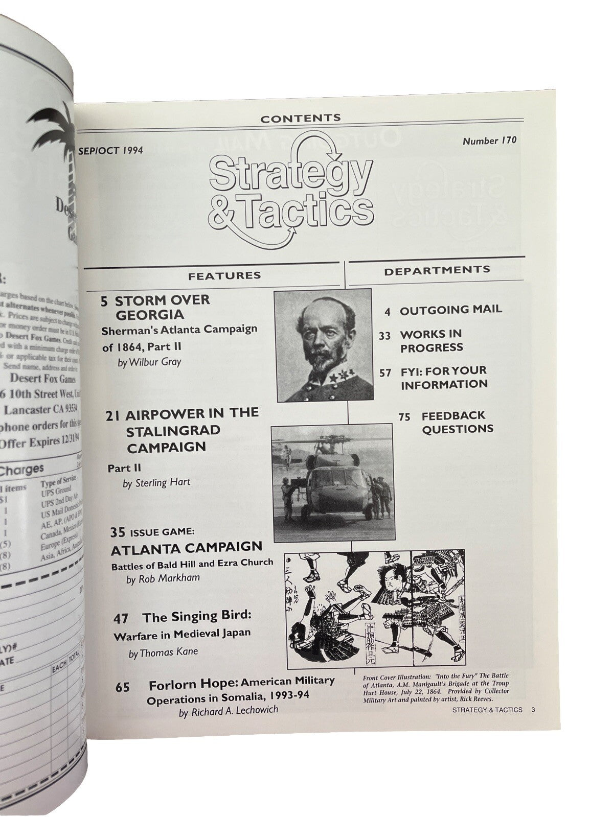 Strategy & Tactics Mag #170 The Atlanta Campaign: Bald Hill And Ezra Church