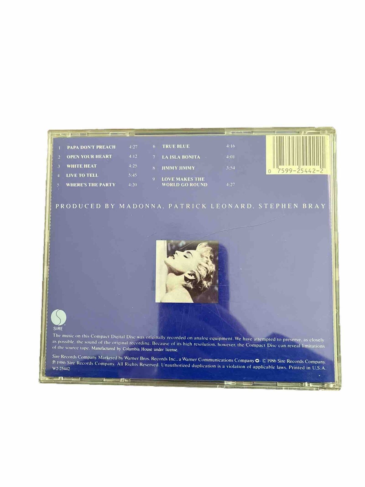True Blue by Madonna (CD, 1986)