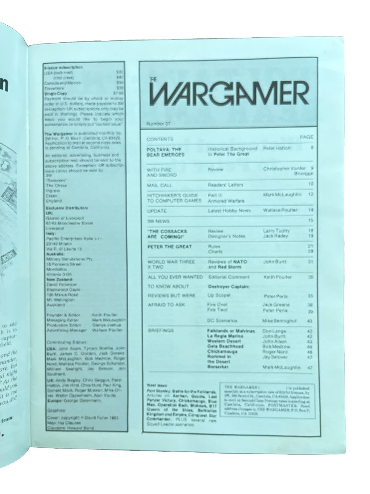 The Wargamer Magazine #27 Peter The Great The Defeat Of Sweden At Poltava 1709