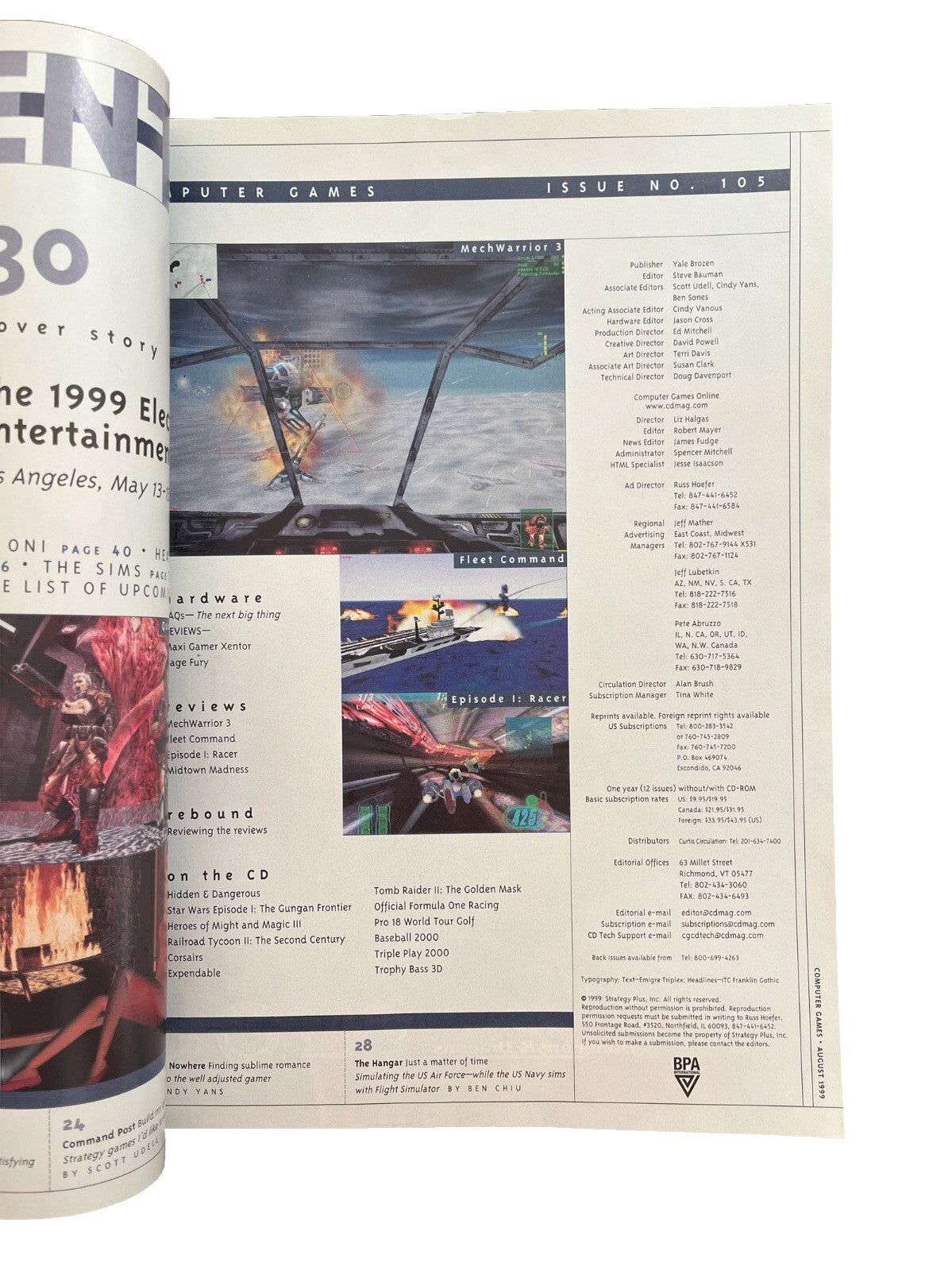 Computer Games Strategy Plus magazine #105 August 1999 Ultimate Preview Guide