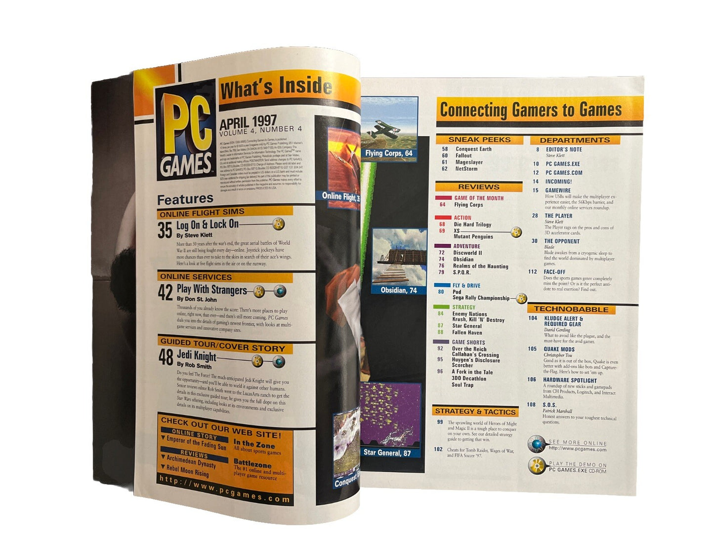 Vintage PC Games Computer Game Magazine Vol.4 No.4 April 1997 Jedi Knight