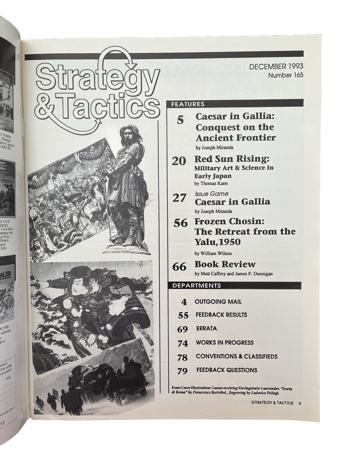 Vintage Strategy & Tactics Tabletop Wargame Magazine #165 Caesar In Gallia