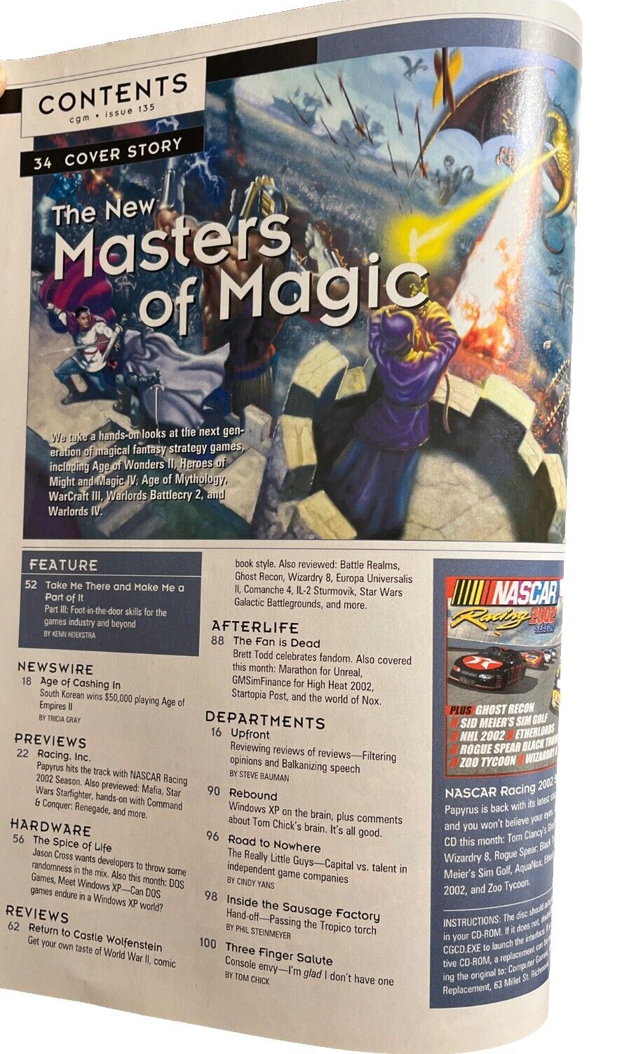 Computer Games Magazine #135 February 2002 Age Of Wonders II N Masters Of Magic