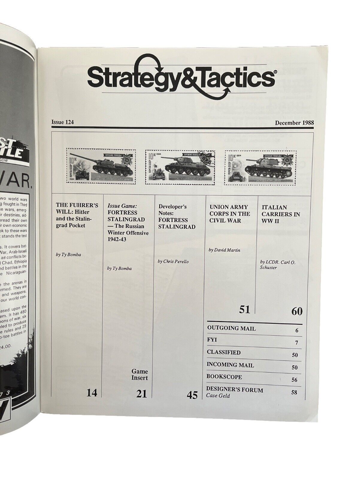 Strategy &Tactics Magazine #124 Fortress Stalingrad The Russian Winter Offensive