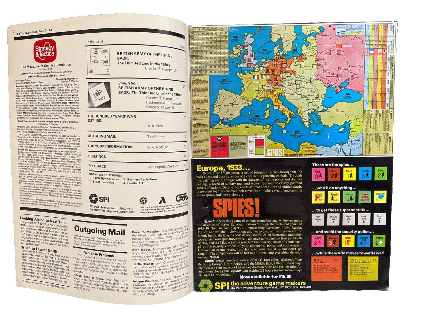 Collectable Vintage SPI Strategy & Tactics Wargaming Magazine #88 - Baor