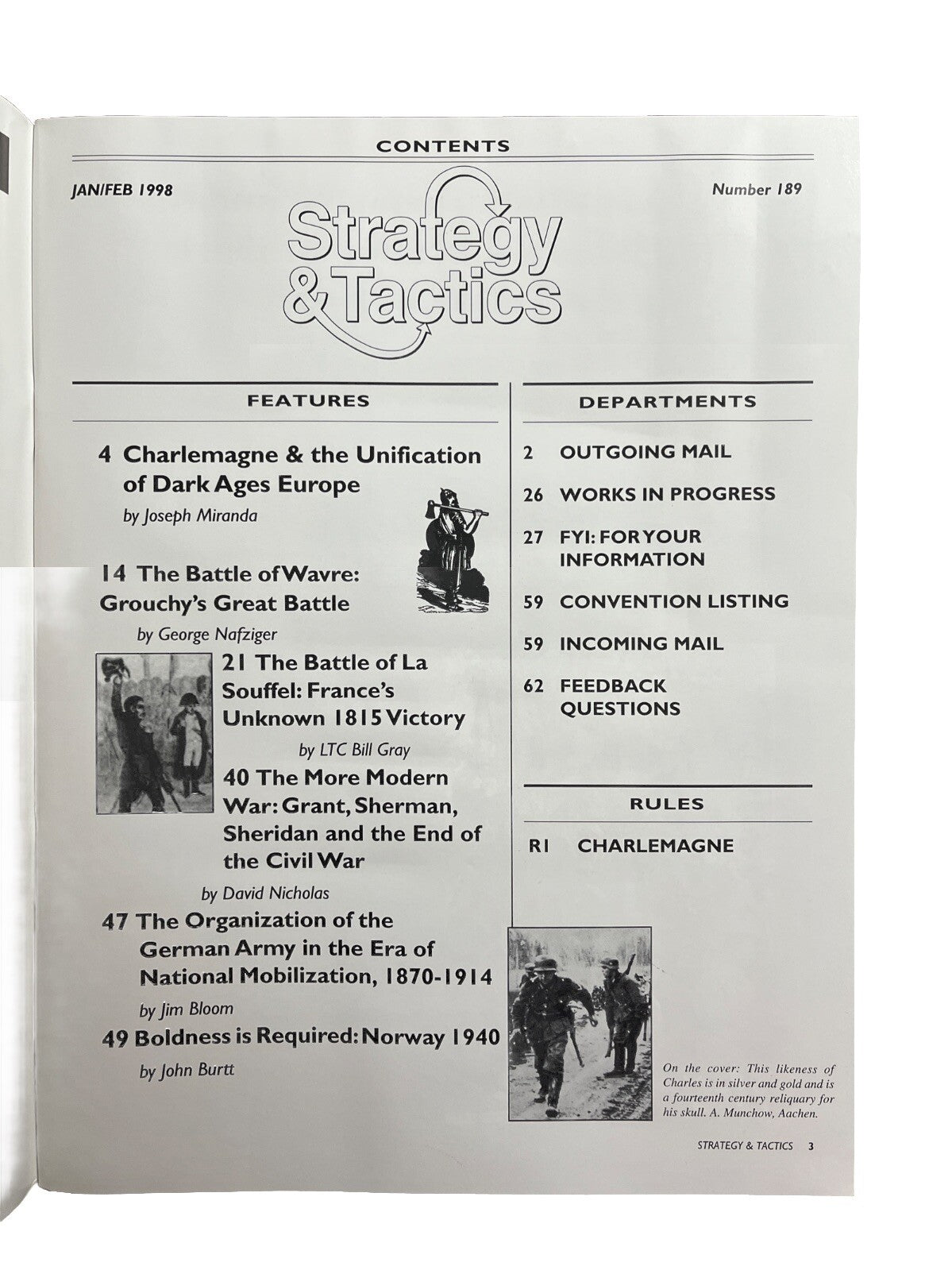 Strategy & Tactics Wargame Magazine #189 Charlemagne Dark Ages In Europe