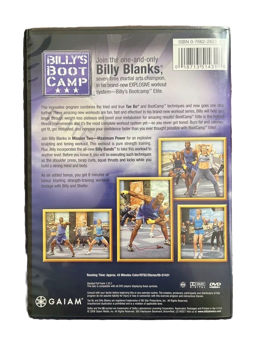Workout Videos 4 DVDs Billy's AB BootCamp Ultimate BootCamp Mission 2-3