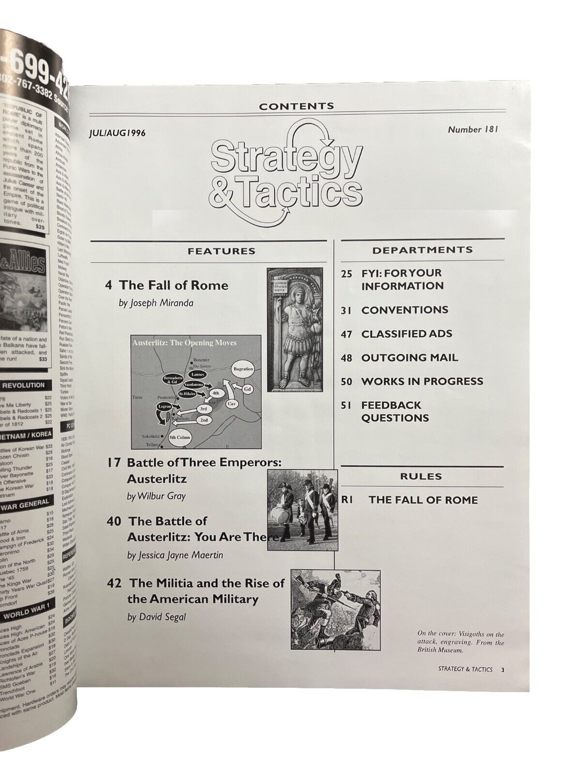 Strategy & Tactics Tabletop Wargame Magazine #181 The Fall Of Rome