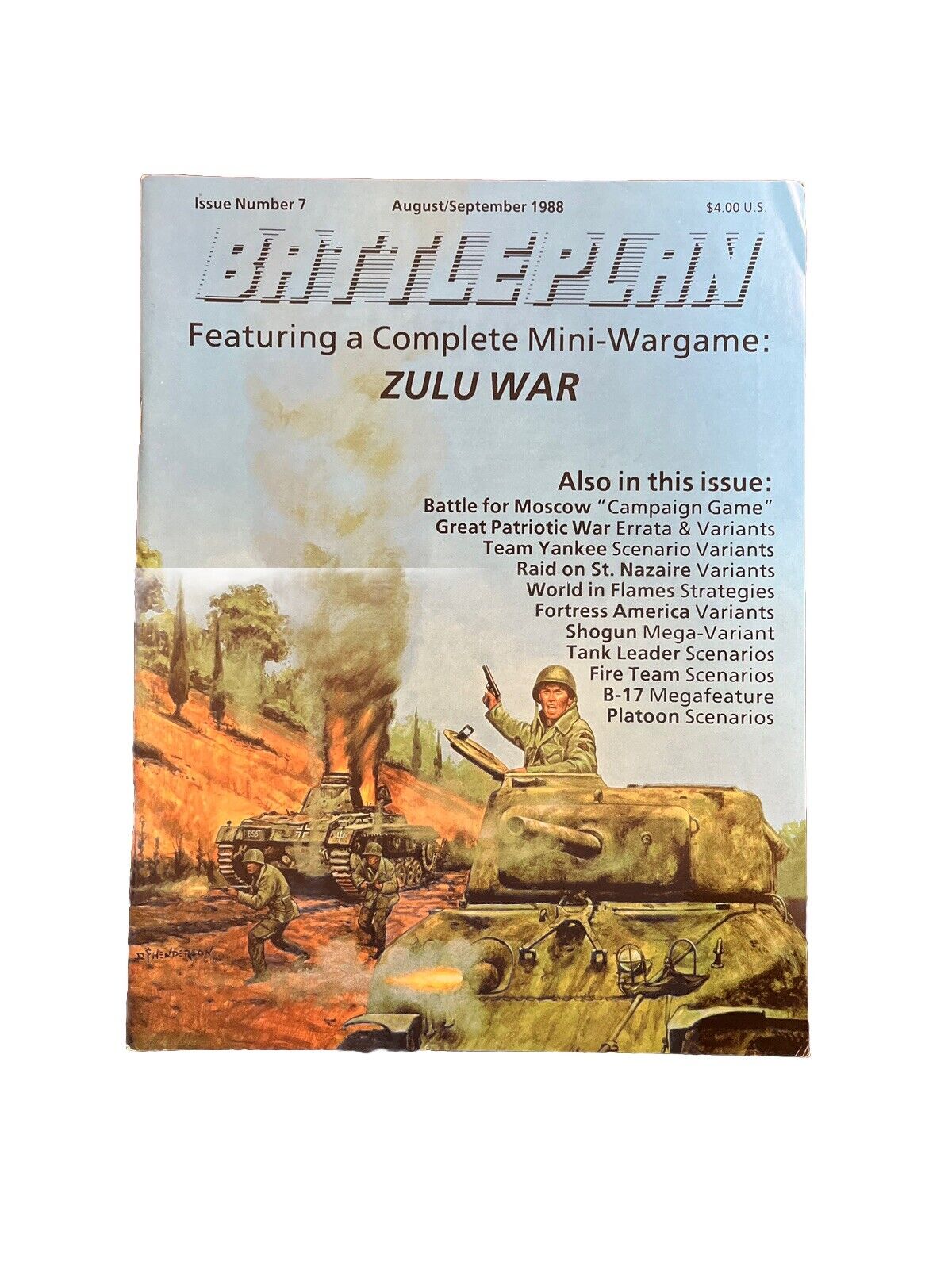 3W Collectable Vintage Battleplan Wargaming Magazine #7 1988 - Zulu War