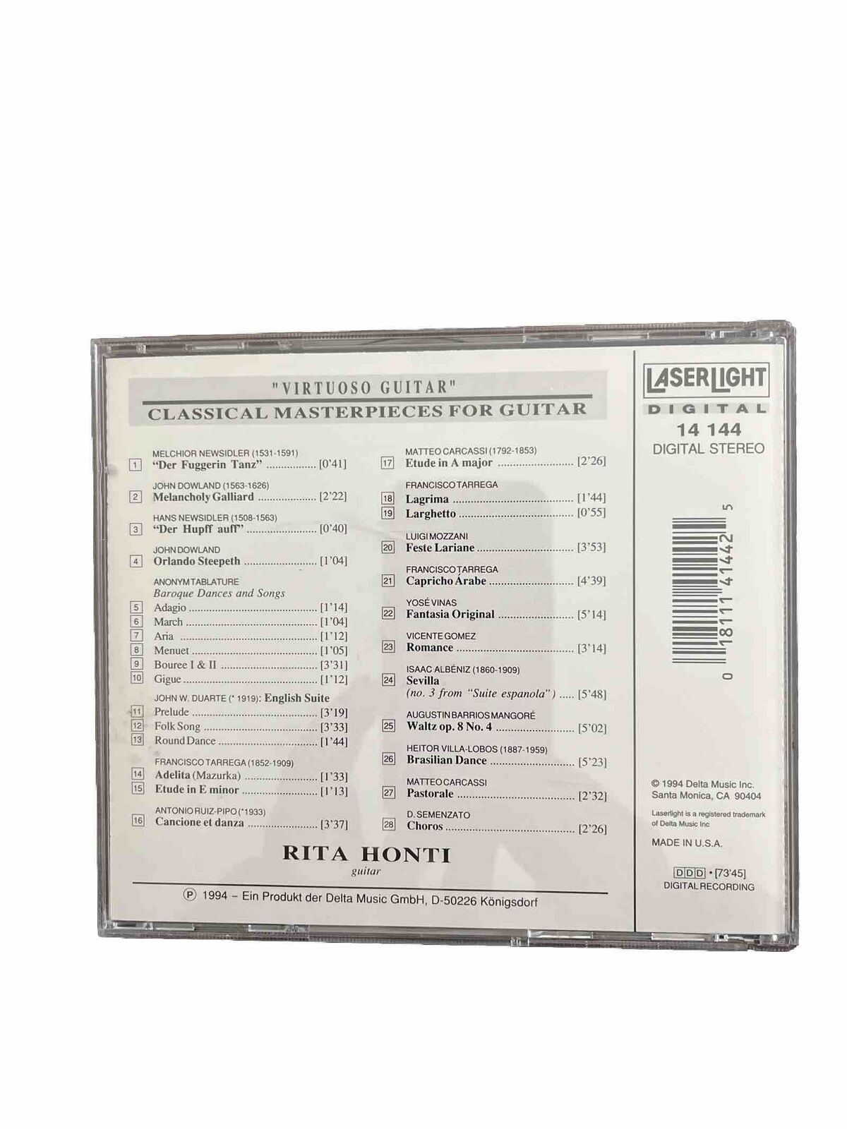 Virtuoso Guitar (CD, May-1994, Laserlight)