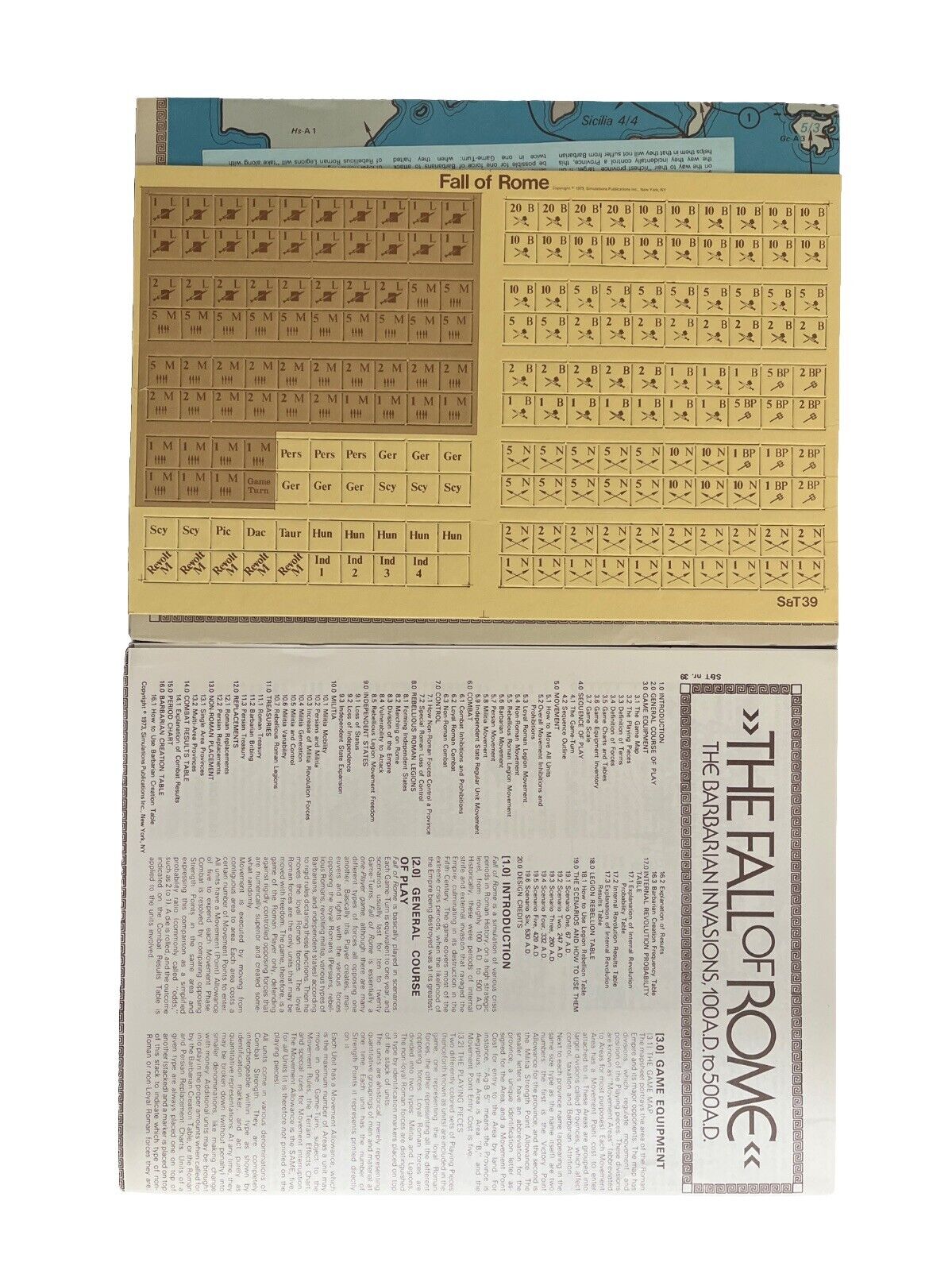 Strategy & Tactics Magazine #39 With History Wargame - The Fall Of Rome