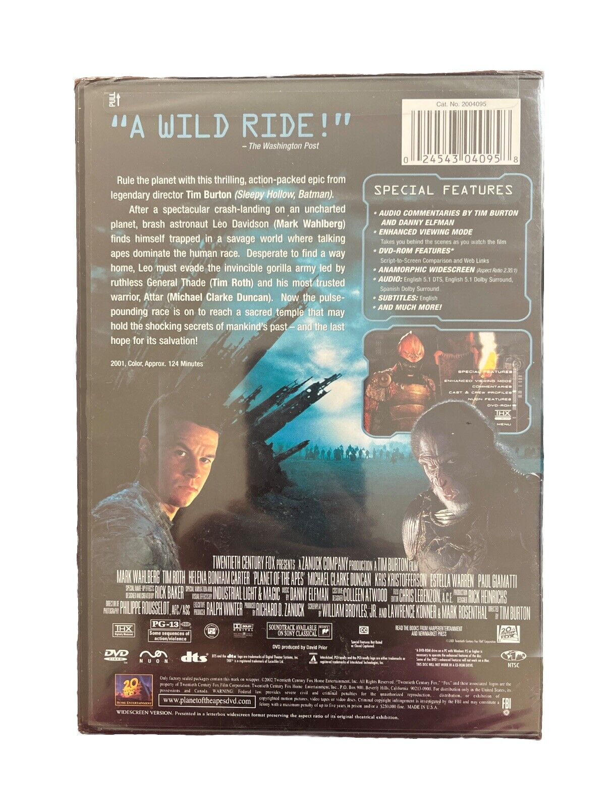 Classic Collectable Drama Movie Planet Of The Apes (2002) MARK WAHLBERG