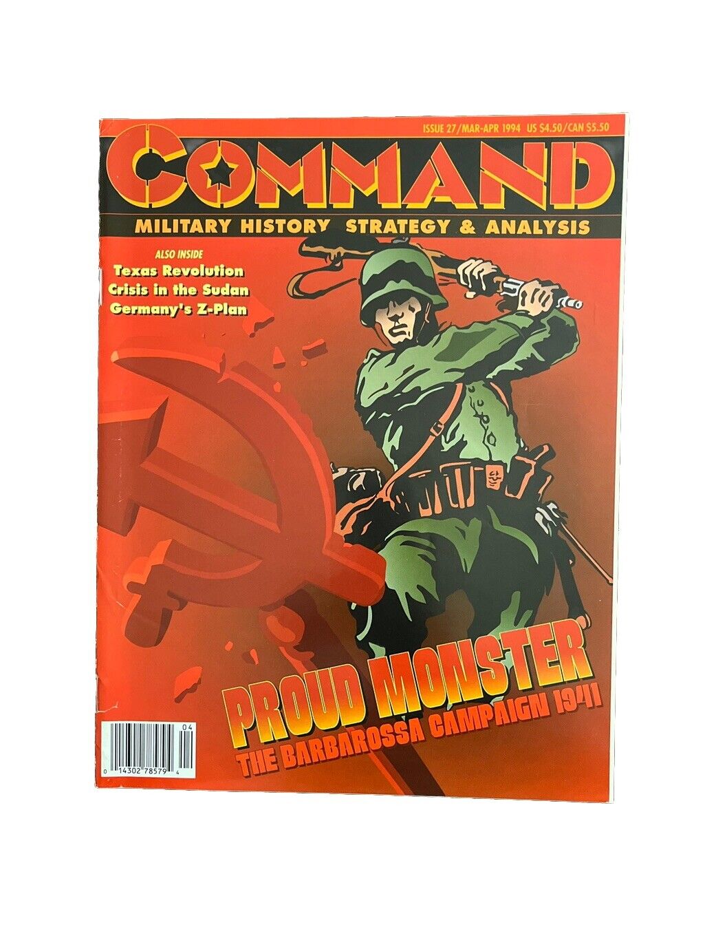 XTR Collectable Command Military History Magazine #27 1994 - Proud Monster