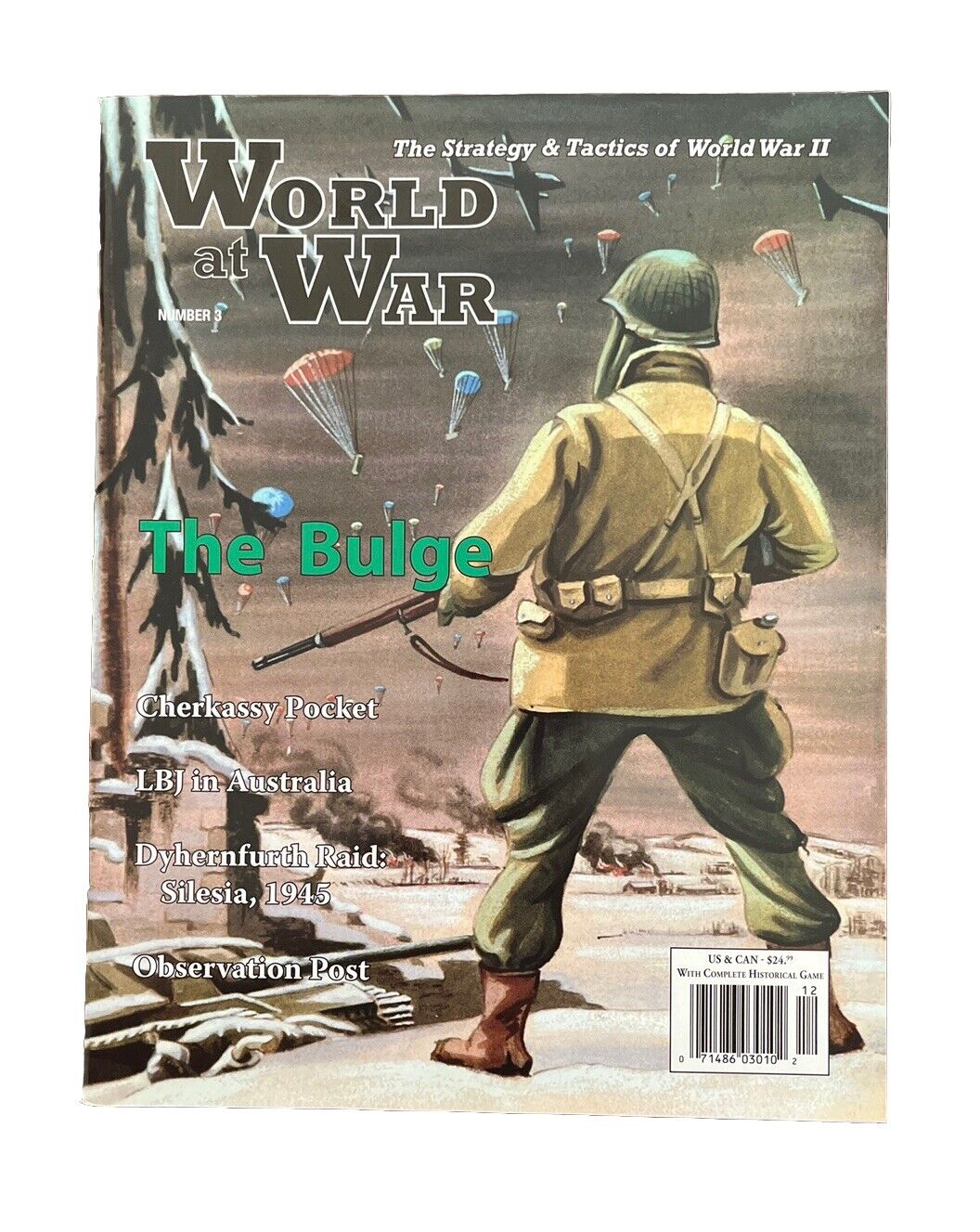 World At War Magazine #3 With Military History Board Game - The Bulge