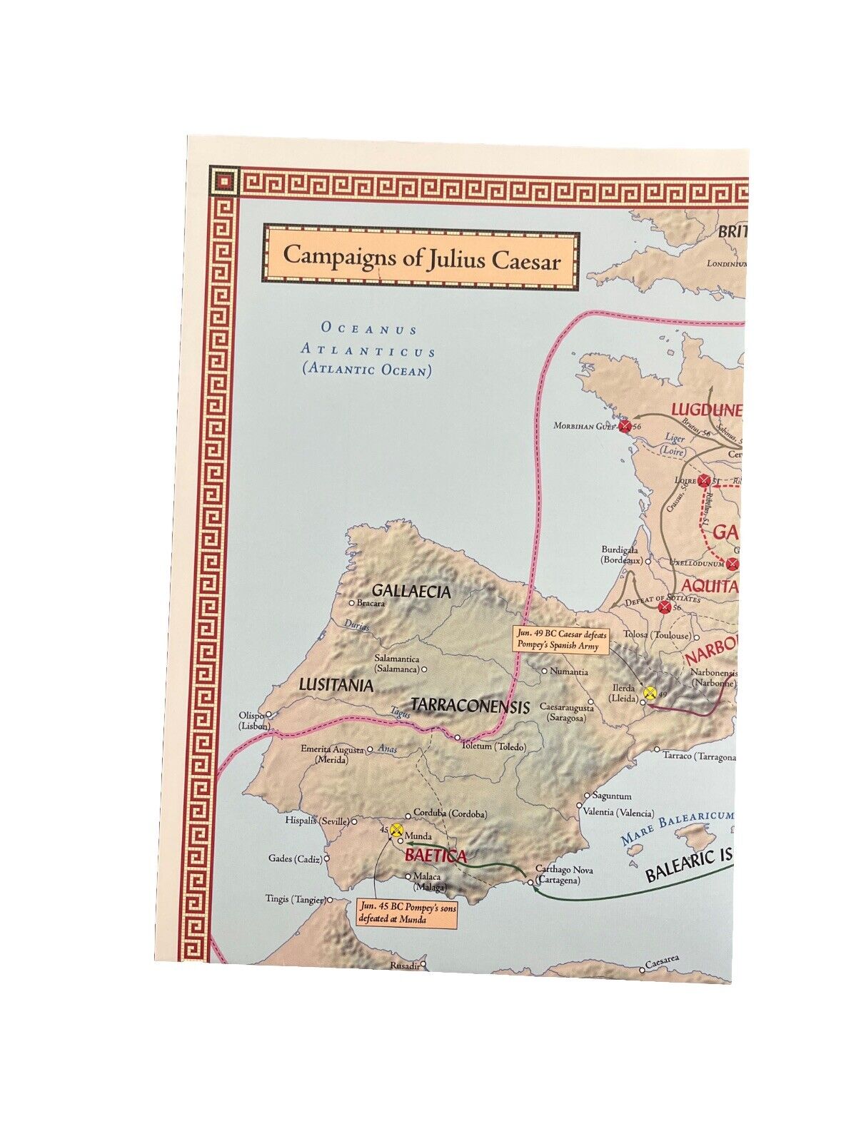 Strategy & Tactics Military History War Game Magazine #1 With Map Poster: Caesar