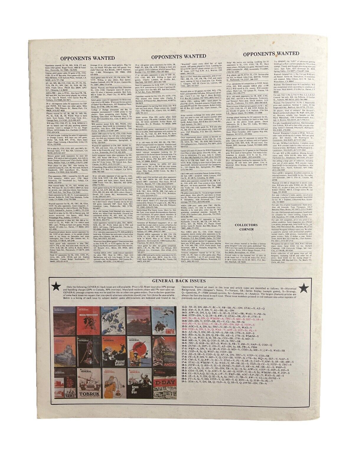 THE AVALON HILL GENERAL Magazine JULY-AUGUST 1982 VOL 19 #2 Battle Of The Bulge