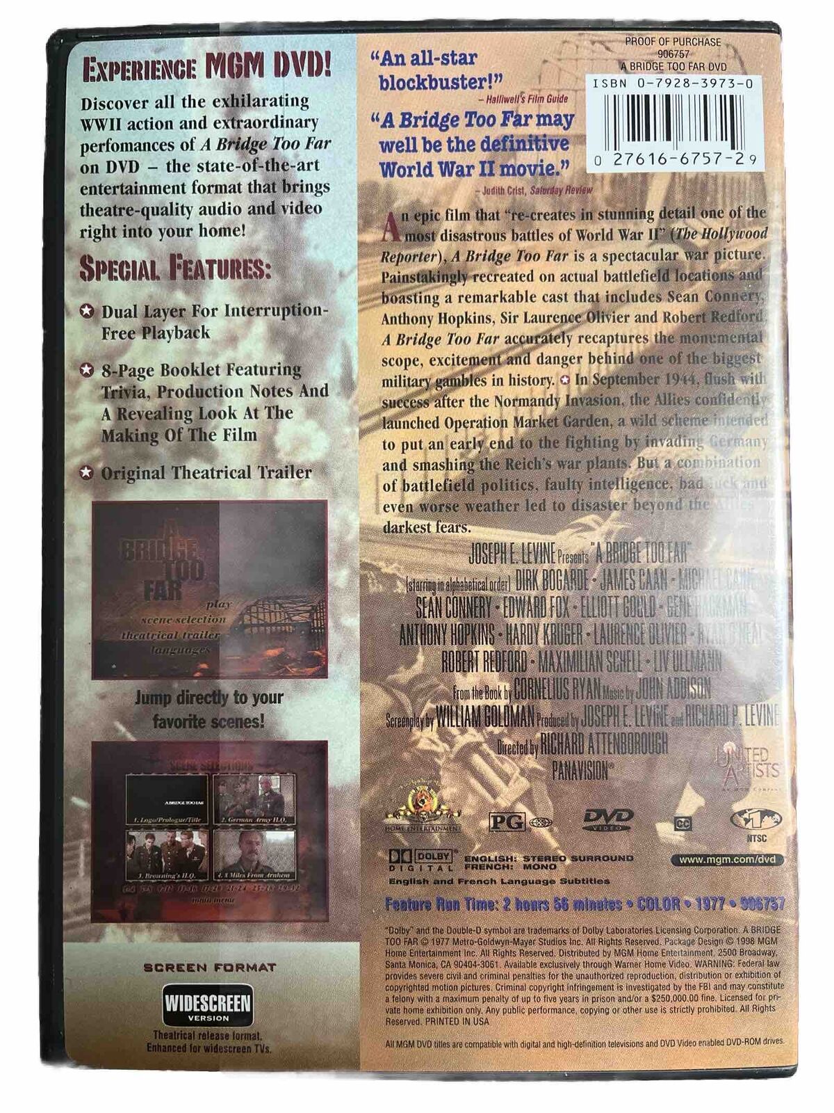 A Bridge Too Far (DVD, 1977)