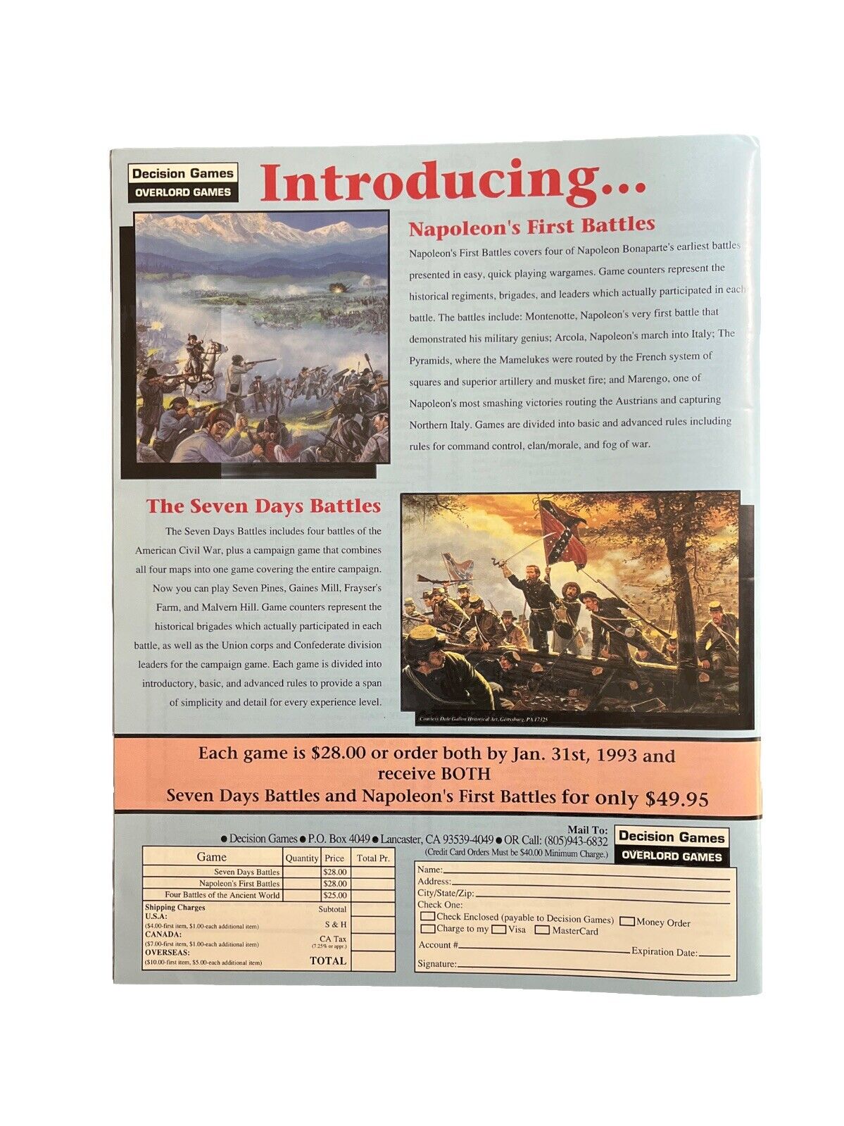 Strategy & Tactics Magazine #155 And Board Game - The Italian Campaign: Anzio