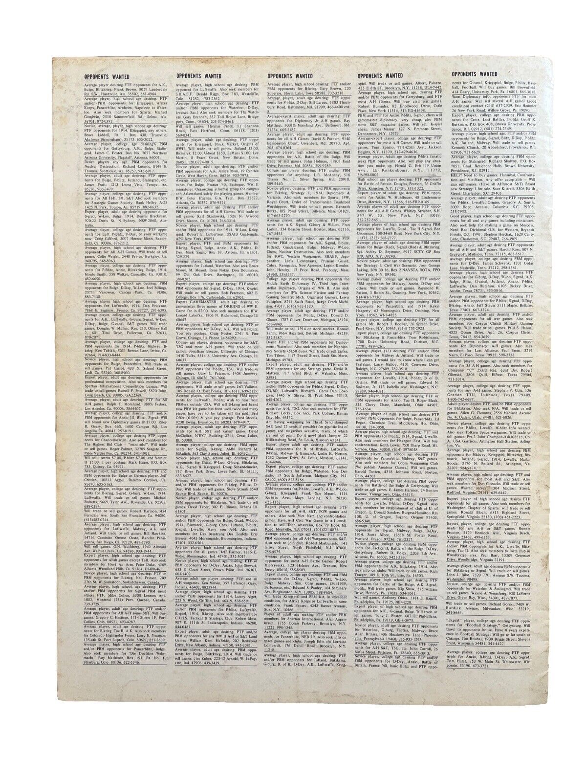 Avalon Hill General Magazine Antique Collection Vol. 8 #4 - German Tanks